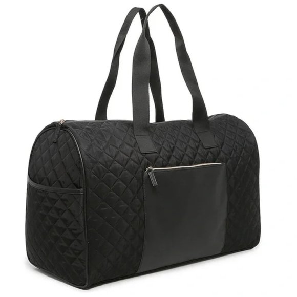 DSW Bags Dsw Exclusive Jm Wechter Black Quilted Duffel Weekender